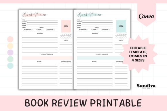 Download Book Review Printable Template 4 - Printable template Collection