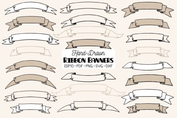 Download Ribbon Banner, Decorative Vintage Scroll - Premium Bundle
