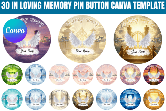 Download 30 in Loving Memory Pin Button Template - Loving memory Collection
