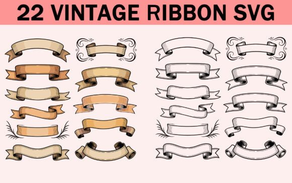 Download Vintage Banner Ribbon Clipart SVG Bundle - Premium Resources