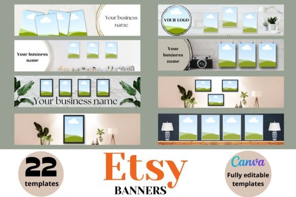 Download Etsy Banner Template , Printable Mockup - Banner Collection