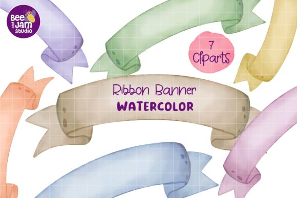 Download Watercolor Ribbon Banner Sublimation - Premium Resources