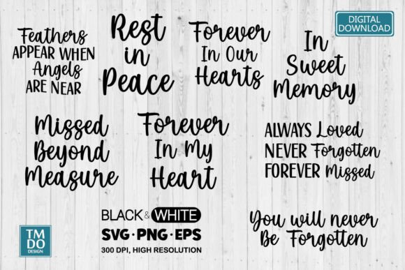 Download Memorial Quotes Bundle, in Loving Memory - Loving memory Collection