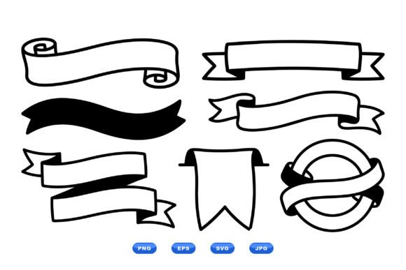 Download Hand Drawn Ribbon Banner SVGs - Premium Resources