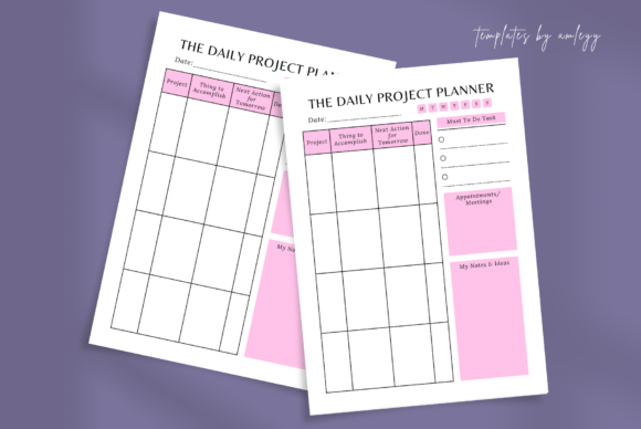 Download Daily Project Planner Printable Template - Printable template Collection
