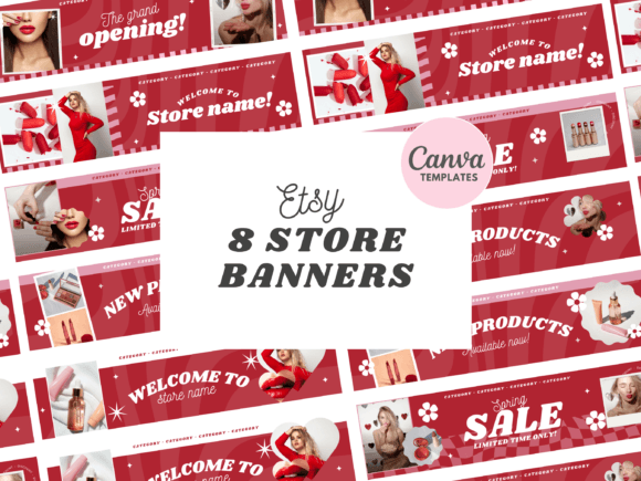 Download Red Etsy Shop Banners - Banner Collection