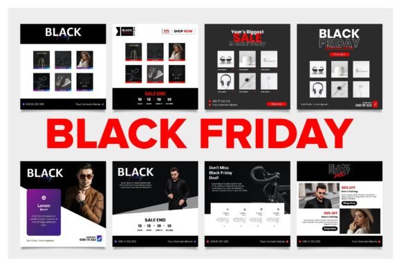 Download Bundle of Black Friday Sale Banner - Banner Collection