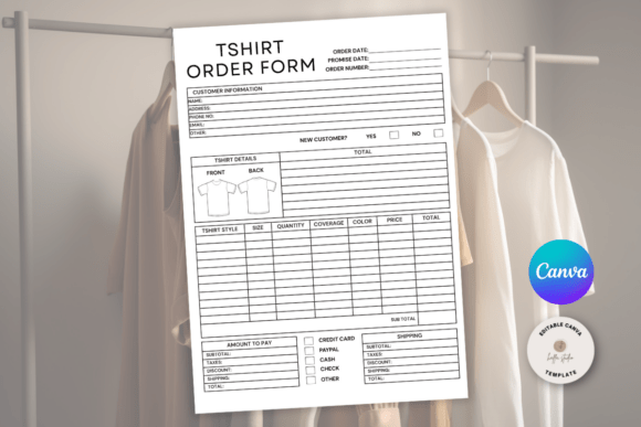 Download Tshirt Order Form Printable Template - Printable template Collection