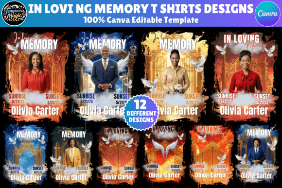 Download In Loving Memory Shirt Canva Template - Loving memory Collection